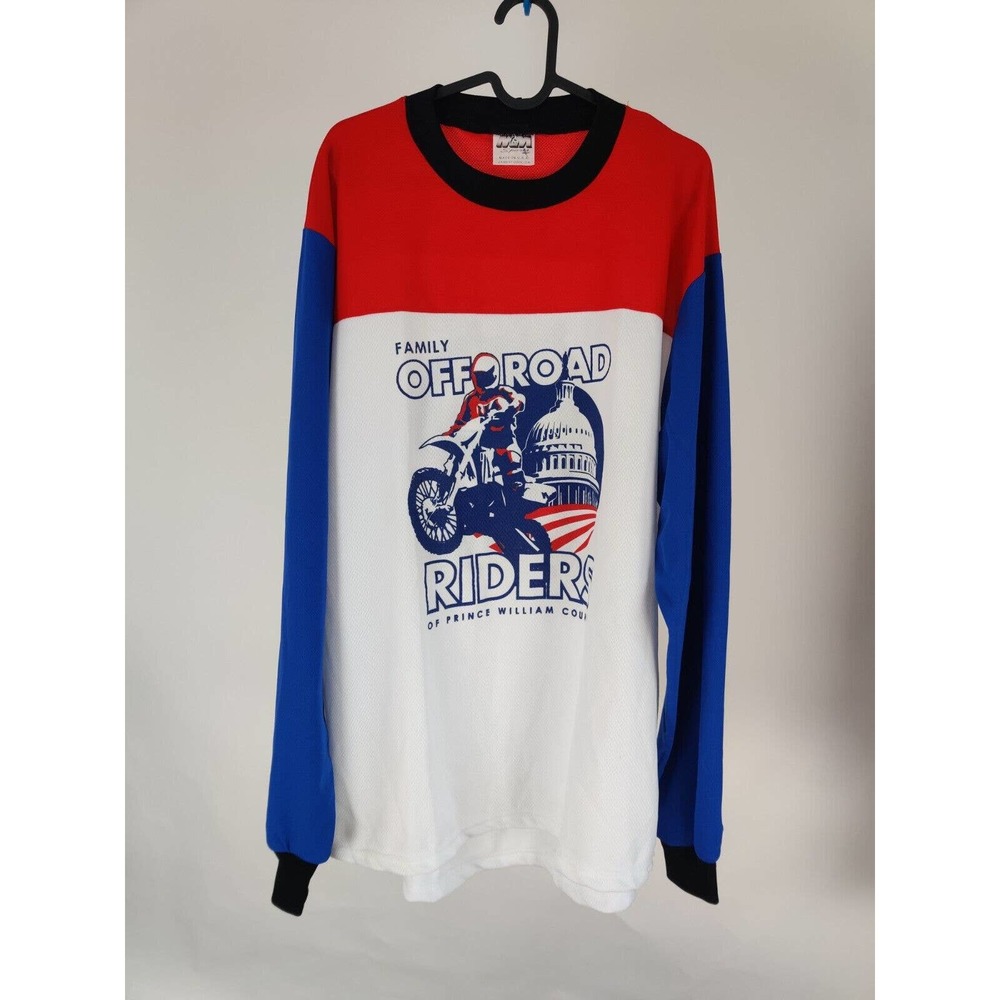 (V) Rare Vintage 1990 Family Outdoors Riders Motocross 90s Jersey XL